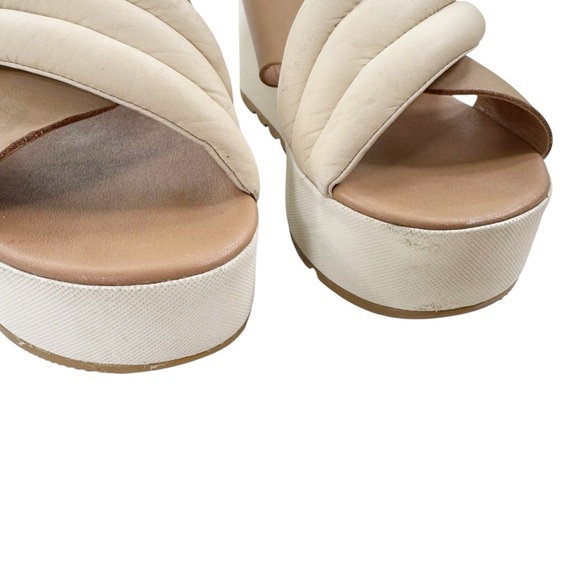 Sorel Women's Cameron Flatform Puff Mule Beige Cream Size 9.5 - Picture 5 of 16